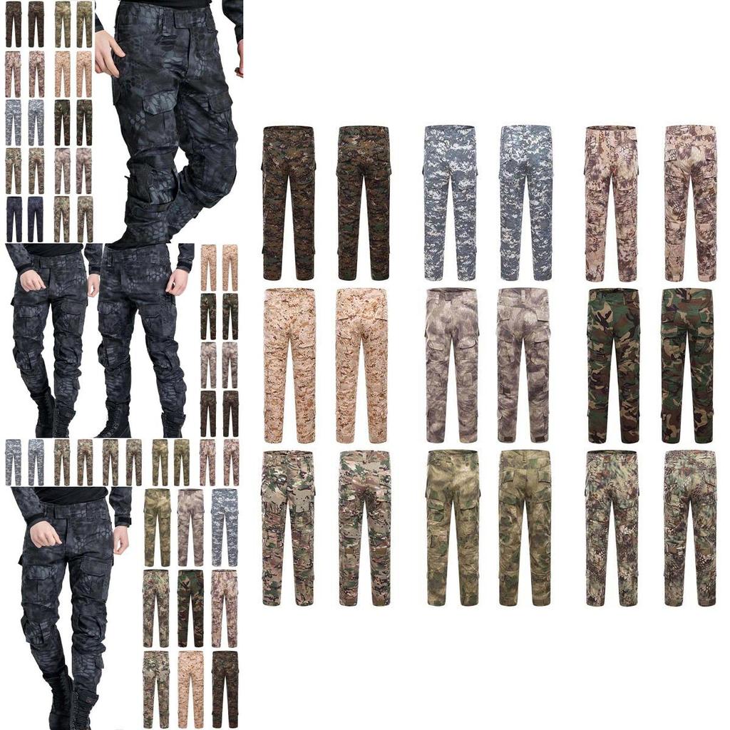 Men's Military Army Combat Tactical Airsoft Pants With Multi-pockets And Ergonomic Knee Design