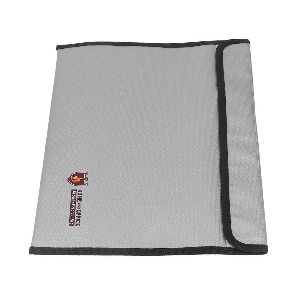 Fireproof File Bag Waterproof Heat Resistance Folder Bag for Drone Battery Mobile Power Card Grey