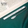Exotic Design Bookmark Metal Engraved with Arabic Characters, Stainless Steel Rust-Resistant Page Lightweight Marker for Easy Turning, Unique Reading
