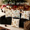 Home Decor Christmas Gingerbread & Festive Patterns Pillows Pattern Cushion Cover Suitable for Sofa Bedroom Car Pillow Cover