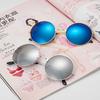Retro Round Sunglasses Women Men Round Frame Sun Glasses Popular Fishing Leisure Black Driving Eyewear Sunshade Pography
