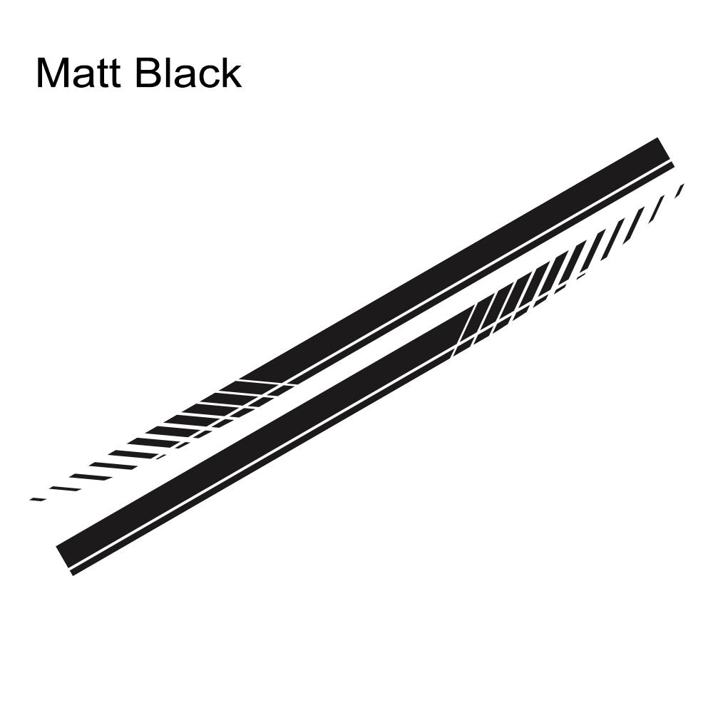 2Pcs Car Door Side Skirt Stickers Vinyl Wrap Black Car Stickers Racing Stripes Vinyl Decals Auto Tuning Decoration Accessories