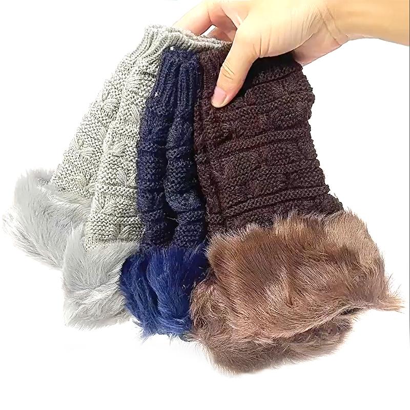 

Женские перчатки, варежки, вязаные полупальцы, осень-зима, теплые уличные модные аксессуары