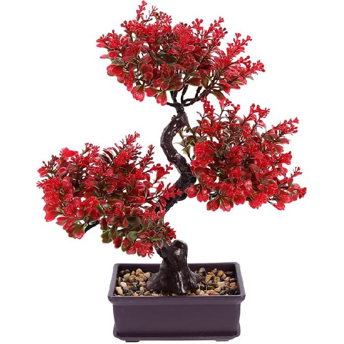 Artificial Bonsai Simulation Green Plants for Home Decoration Faux Potted Plants for Office and Garden No Maintenance Required