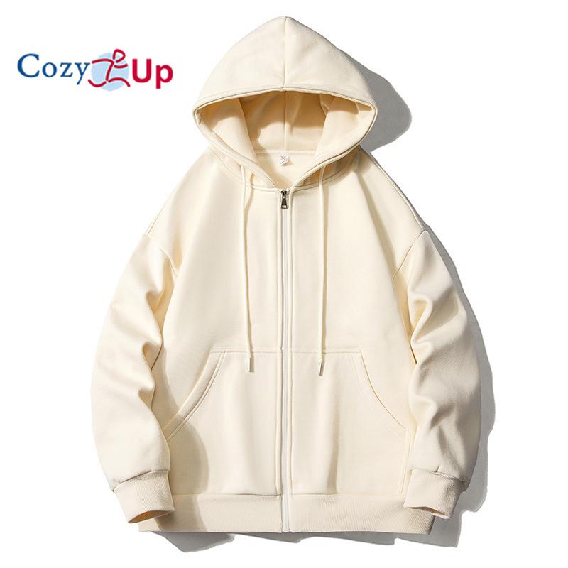 Cozy Up Men's Fleece Hoodie Full Zip Hoodies Jacket Warm Fuzzy Winter Coats with Hood Athletic Sweatshirt