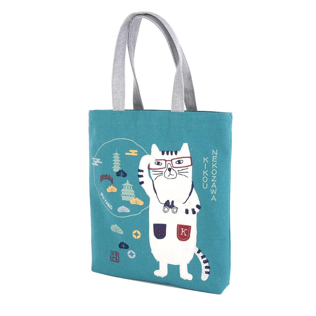 [Kusuguru Japan] Tote Bag, Japanese Pattern, Green