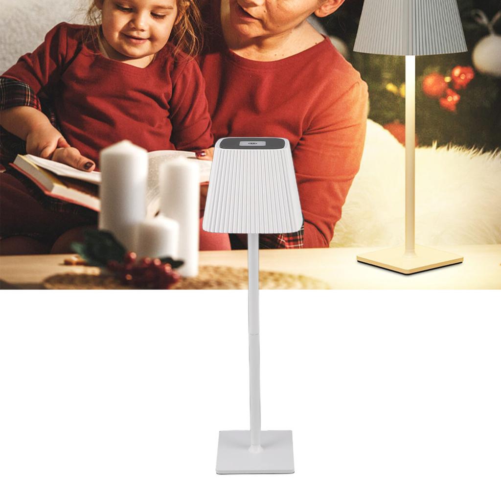 Cordless Table Lamp 3 Color Stepless Dimming 4000mAh Decorative Rechargble Desk Light for Bedroom   Cafe