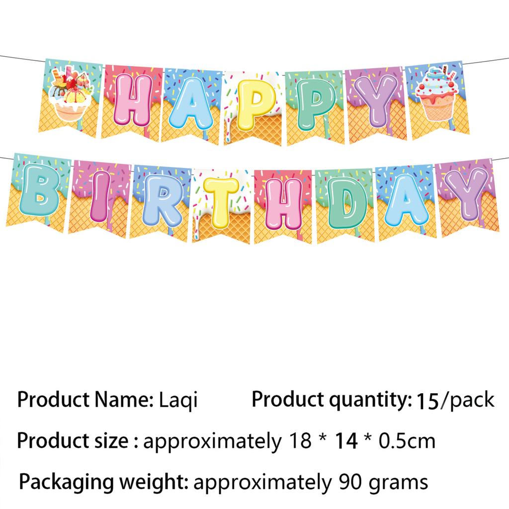 Ice Cream Theme Birthday Party Decorations - Themed Party Supplies for Kids Birthday, Fun Ice Cream and Sundae Decor