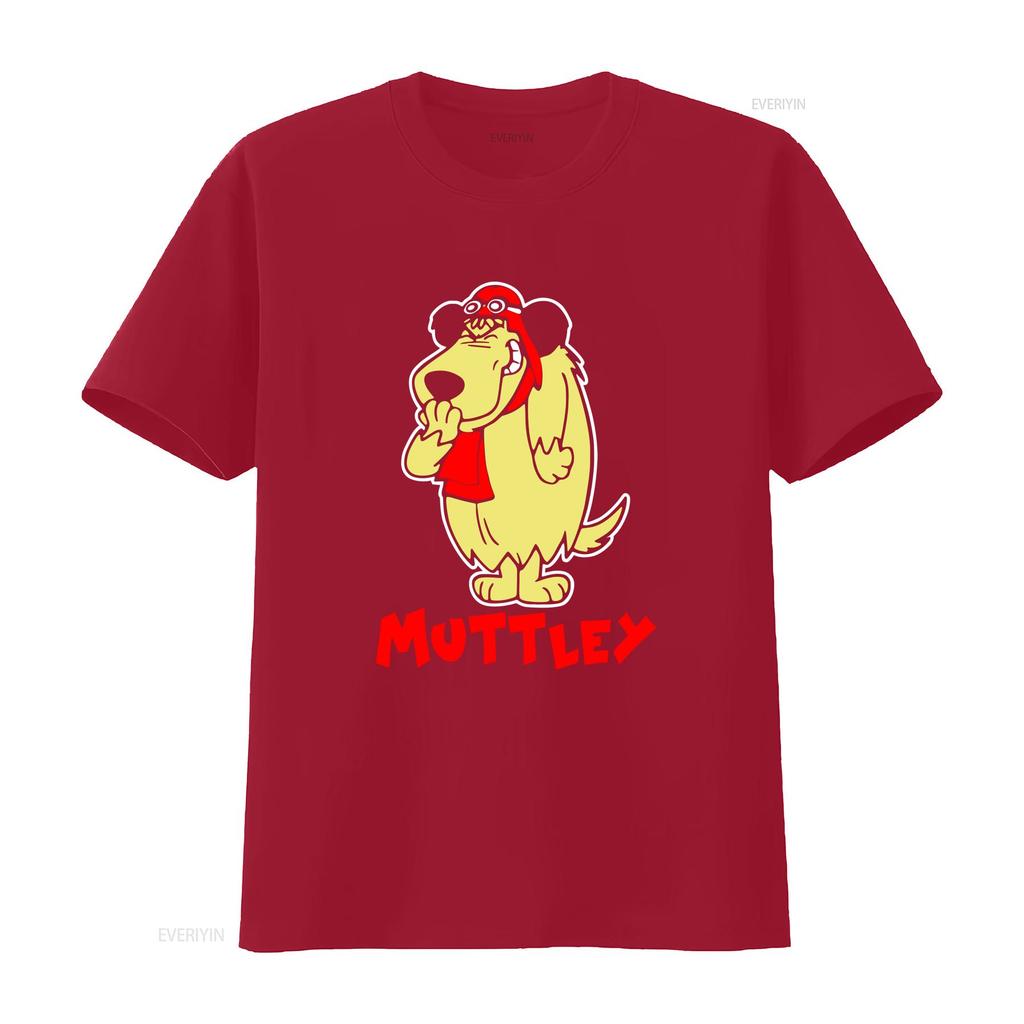 Muttley T-Shirt Vintage Gewaschen Atmungsaktiv Unisex Designer-Kleidung Bequem Streetwear Stilvoll Dehnbar Grafik Weich