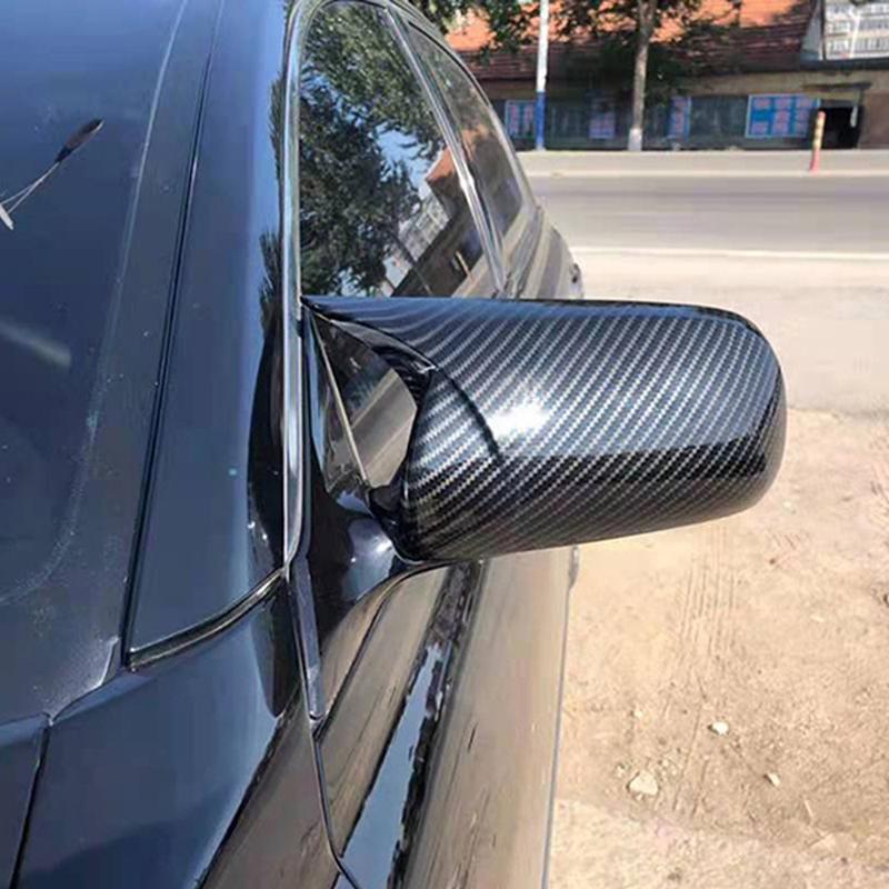 For Toyota Mark X Reiz 2005-2009 Car Rearview Side Mirror Cover Wing Cap Exterior Door Rear View Case Trim Carbon Fiber Look