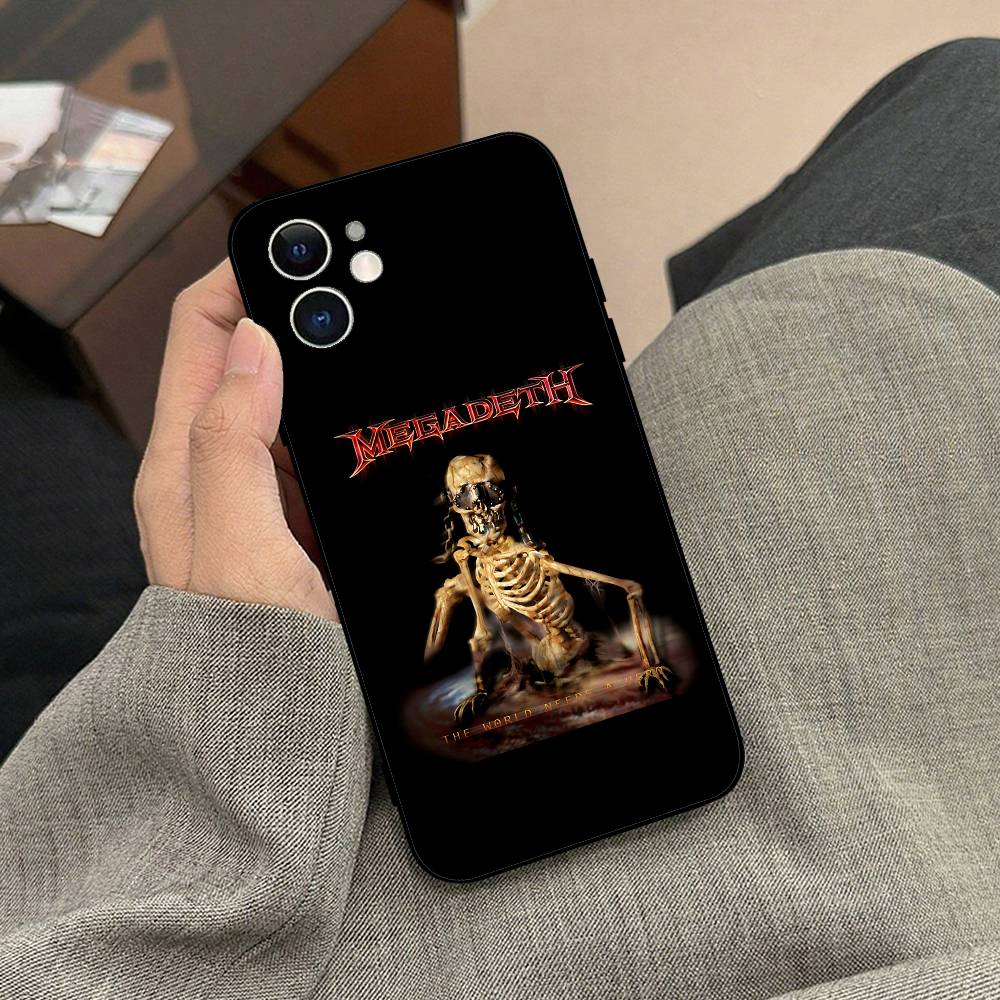 Music Band T-Megadeth Phone Case Black Phone Case For IPhone 17/16/15/13/14 Pro Max/ 11Plus/X/Xr/Xs Max 13mini