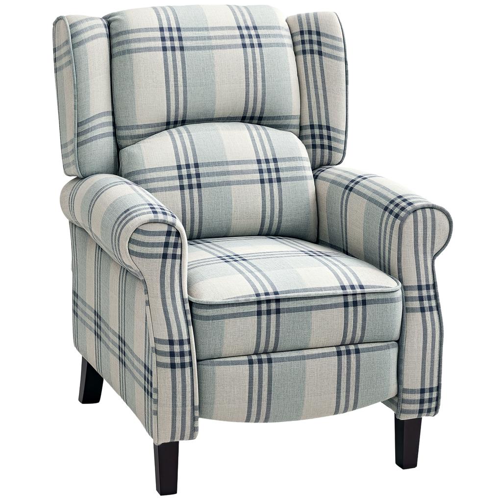 160 Degrees Reclining Armchair, with Footrest - Grey
