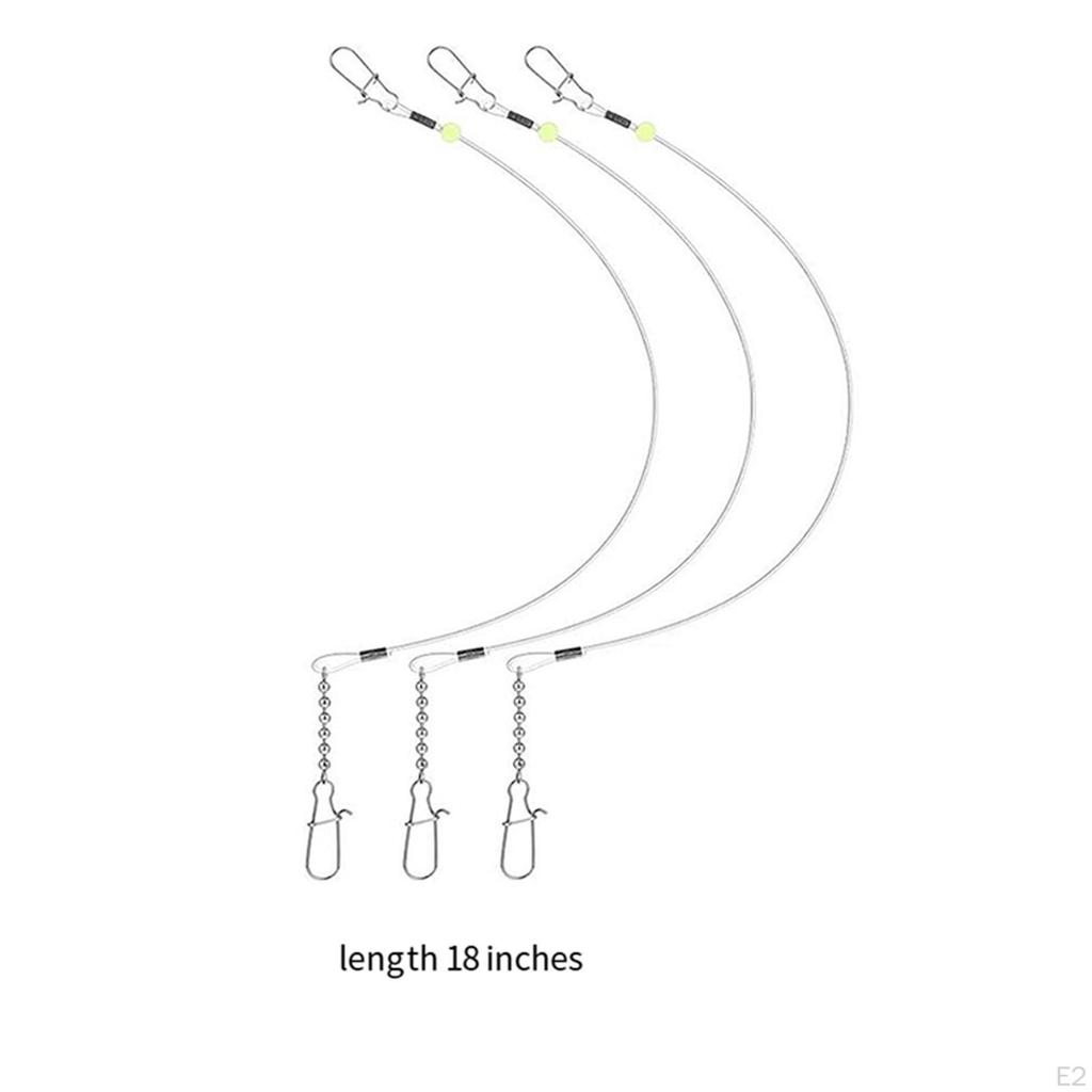 3 Pack Fishing Leaders Tackle Gear for Anglers Outdoor Use