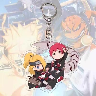 Anime Naruto Acrylic Keychain Accessaries Uzumaki Naruto Cartoon Keyring