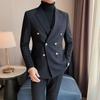Herren Frühlings-/Herbst-Blazer im britischen Stil Business Casual Revers mit Kerbe Herren Slim-Fit Jacke