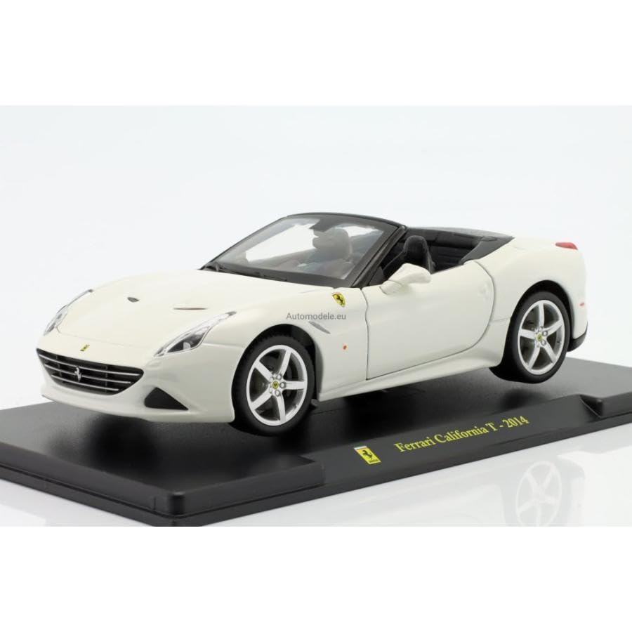 

ALTAYA 1/24 Scale Ferrari California Diecast Model Car, Open-Top T-Roof, 2014 (White), with Case [Parallel Import]