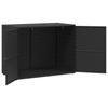 Vidaxl Garden Cabinet, Black, 100X55.5X80 Cm, PE Rattan