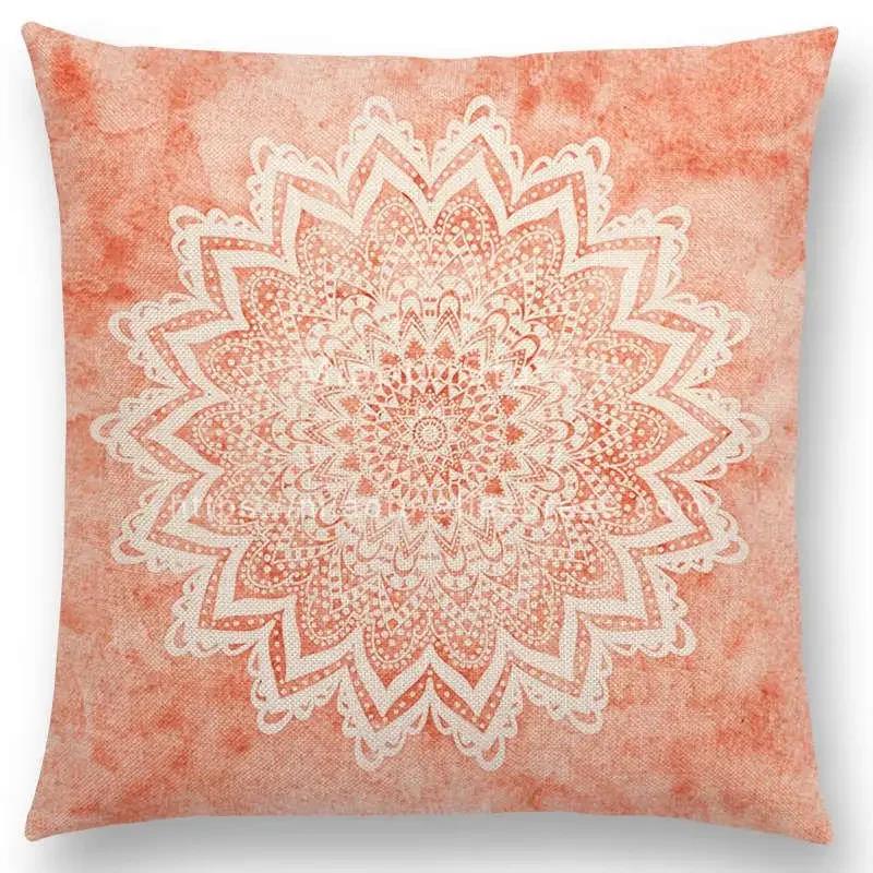 Neuer verträumter Regenbogen Boho Wunderschöne Mandalas Freier Geist Savanne Drucke Goldene Nächte Seelen Kissenbezug Sofa Überwurf Kissenhülle