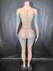 Women's Crystal Mesh Jumpsuit for Pole Dance Stage Performance