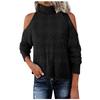 Women Casual Fashion Loose Long-sleeved  Solid Color Top Sweater