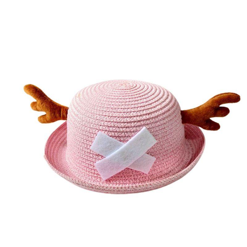

Piece One Twodimensional Chopper Pass Hat Cos Accessories Dome Antlers Hat Pink,S
