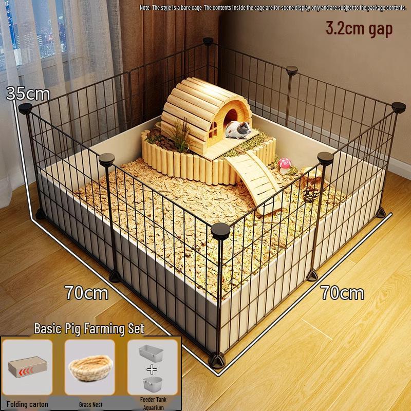 Guinea Pig Playpen & Indoor Villa - Extra Large Cage with Storage