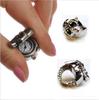 Men's Gothic Antique Silver/Bronze Skull Ring Watch with Ghost Head Design