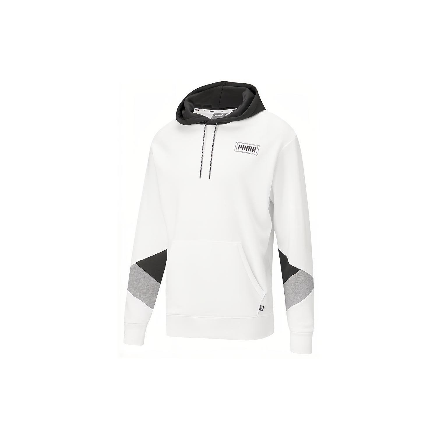 PUMA Rebel Color Match Knitted Sports Hooded Sweater White Men s 588868-02 L