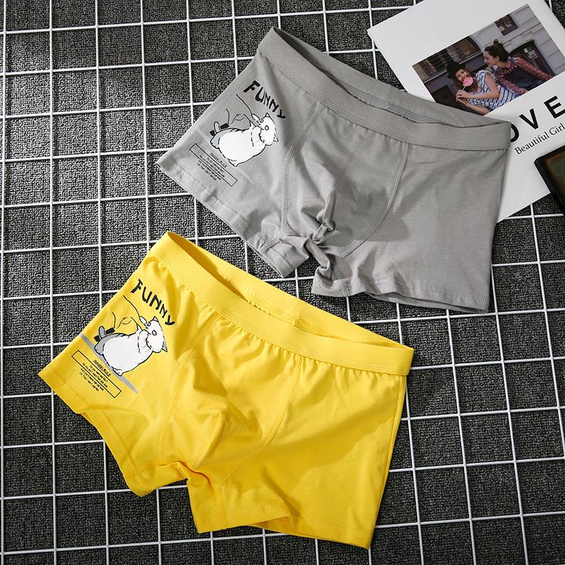 Men's Comfortable Cotton Crocodile Cartoon Print Boxer Briefs