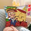 Pc EElliot Anime Pizza Pillow Case Fashion Square Pillowcase Bedroom Sofa Room Ins Decoration Leisure