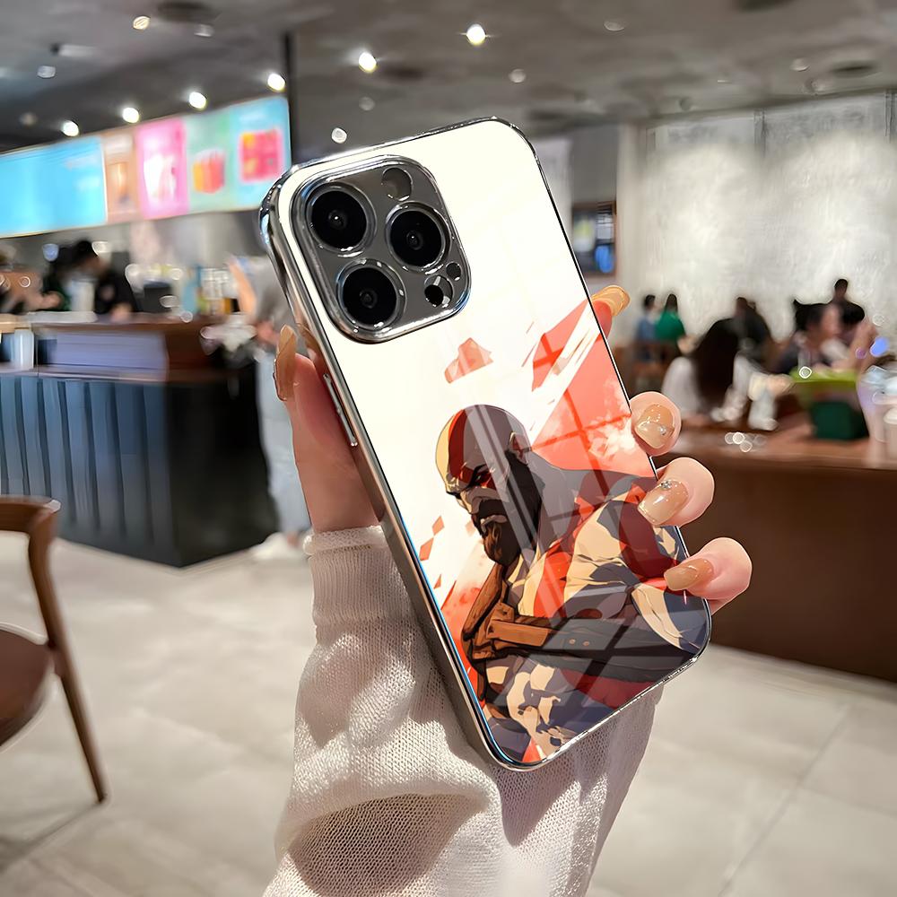 God Of Wars Phone Case For IPhone 17 Pro Max 15 Pro 16 14 Plus 12 13 Mini 11 Pro Shockproof Electroplated Glass Cover
