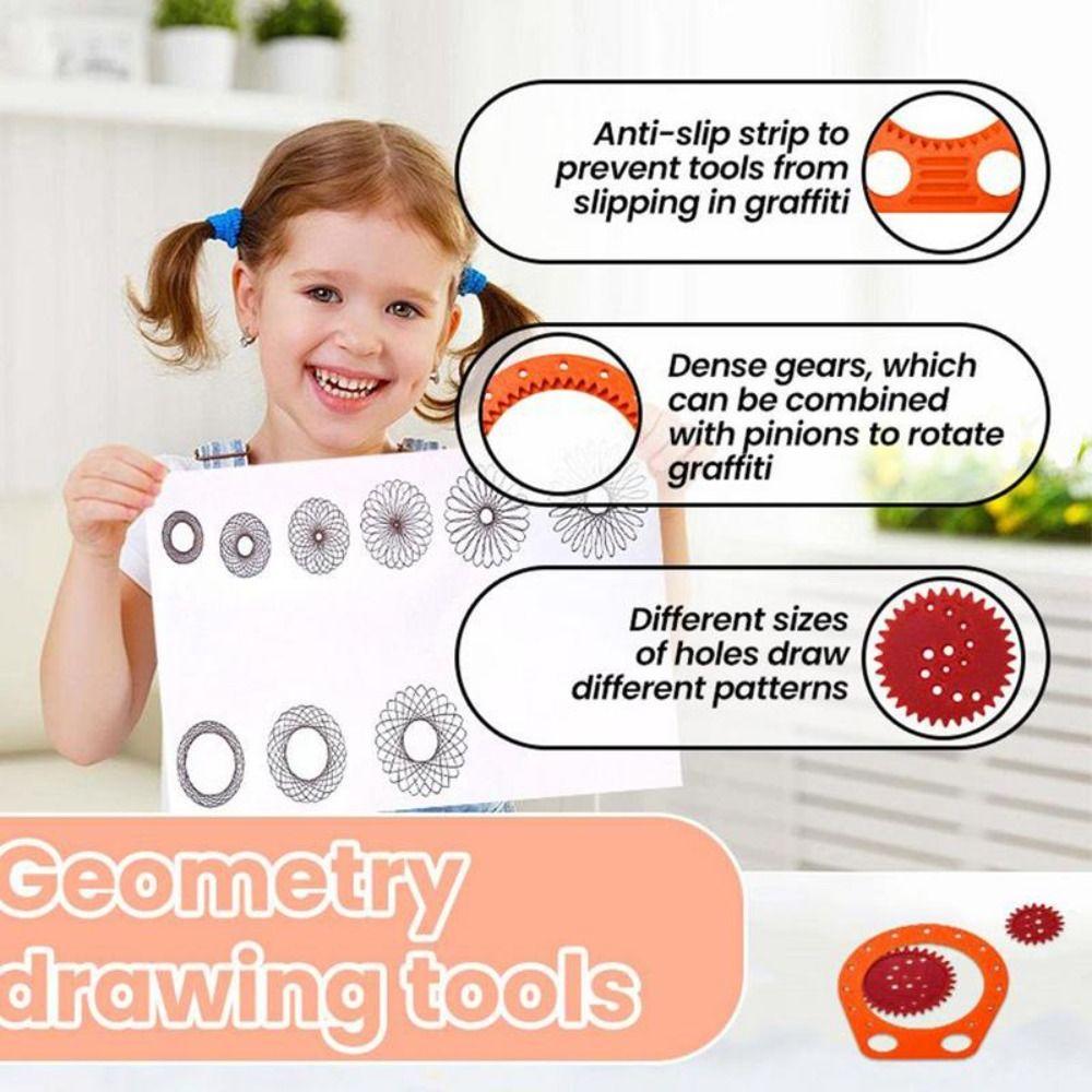 Multifunctional Geometric Ruler Set 3D Printed Spiral Drawing Ruler  Sketch Drafting