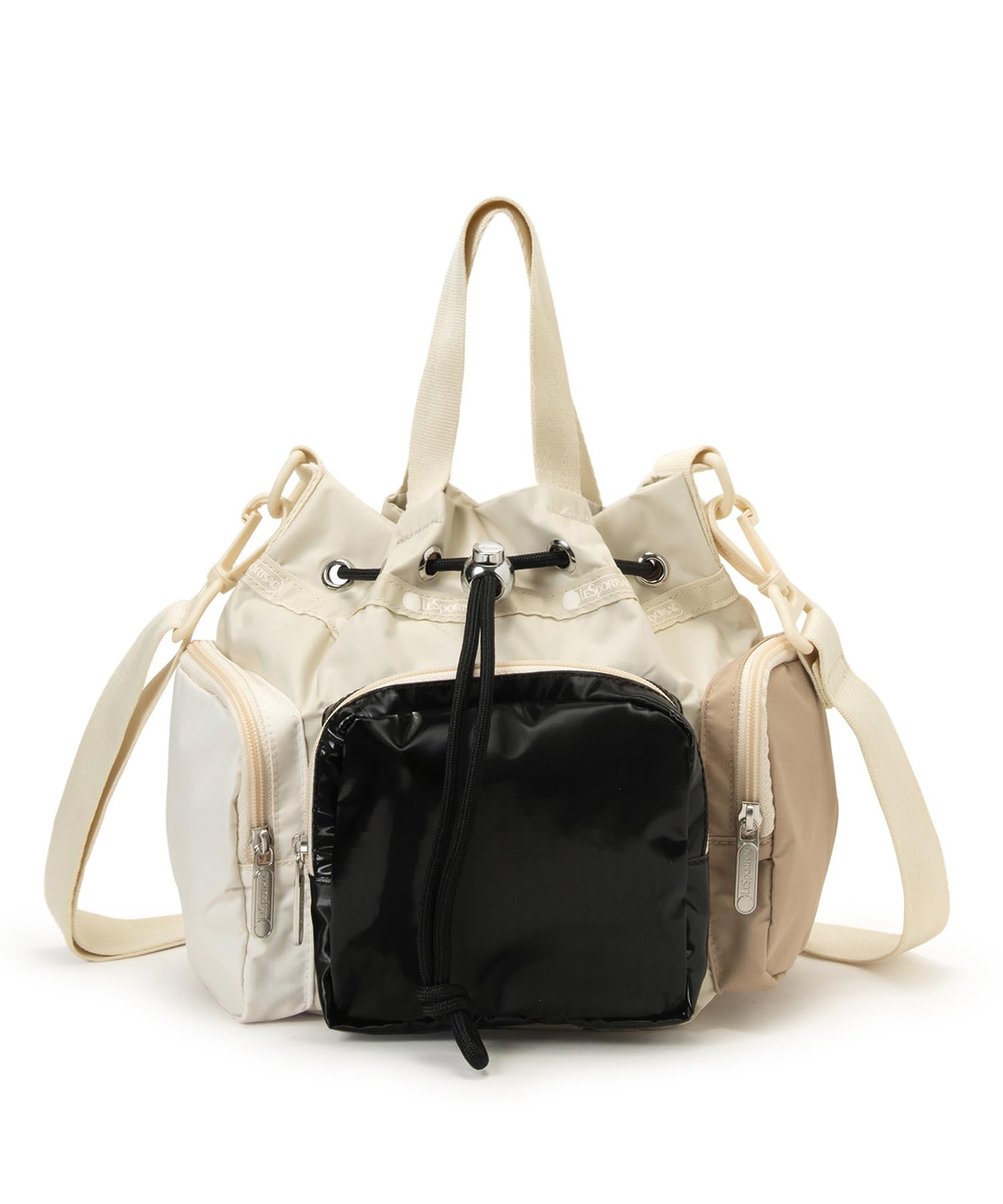 CONV DRAWSTRING CRSSBDY/1511/Beige/Black Shine/Meringue