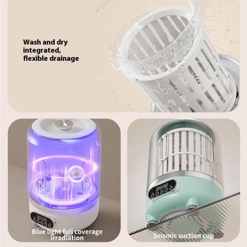 Rechargeable Washing Machine and Dehydrator, Mini Small Underwear and Socks Washing Machine, Wireless Portable Dehydrator Washing Machine