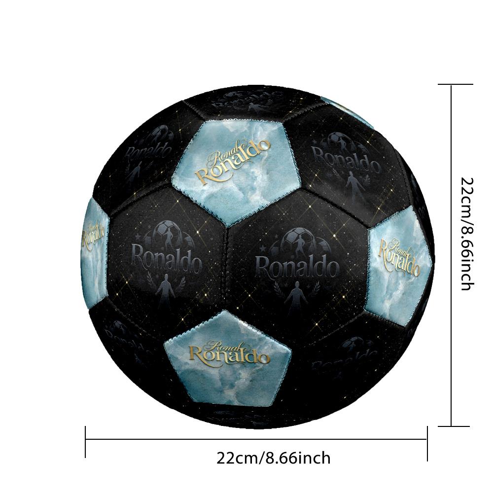 Ronaldo's Golden Ronaldo Tribute Size 5 Football Machine-Stitched Indoor/Outdoor Universal Football Ideal for Soccer Enthusiasts