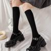 Women Sexy Knee High Socks Mesh Stockings Fashion Fishnet Cute College Style JK Girls Lolita Student Black Gothic Long Sock New