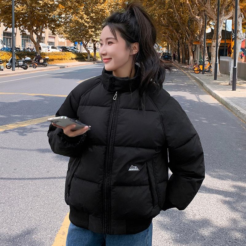 Down cotton cotton jacket women's short 2025 new winter thickened bread jacket loose stand-up collar jacket
