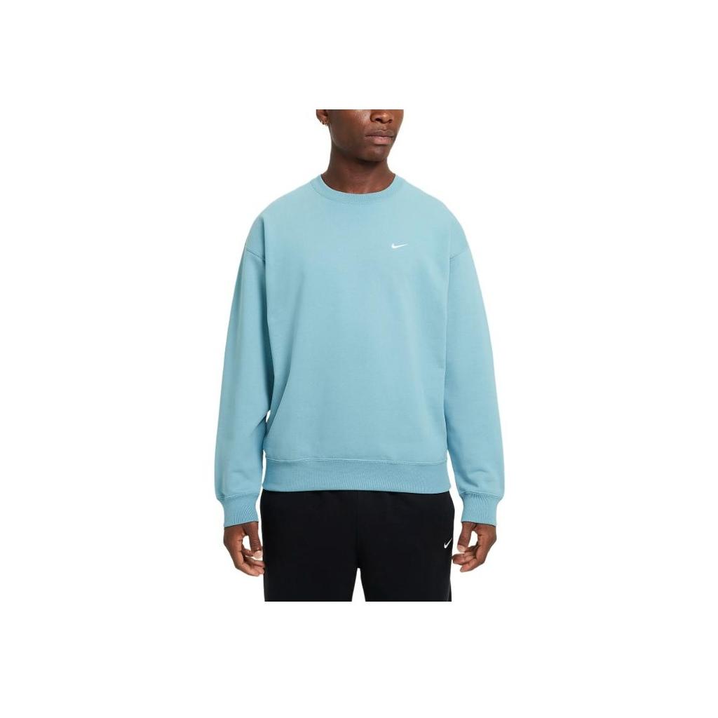 Nike Logo Embroidered Crew Neck Pullover Long Sleeve Sweatshirt Men Sweatshirt Blue DX1361-464