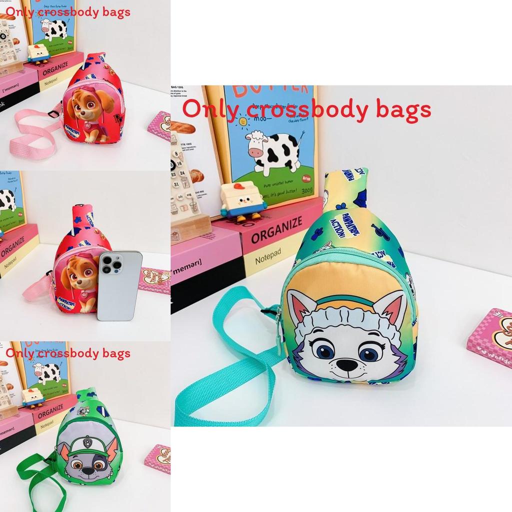 Kids Cartoon Nylon Chest Bag With Paw Patrol Chase Print Design For Preschoolers
