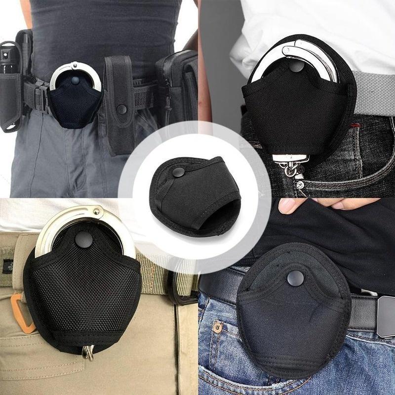 Custodia Per Manette Tattiche - In Nylon - Per Cintura O Gilet - Apertura Rapida - Per Cinture 3.8-5.1 Cm - Foto 2