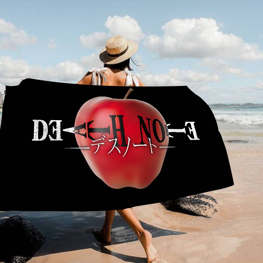 Hot Anime Death Note Microfiber Printed Beach Towel Mountain Climbing Yoga Beach Swimming Running Absorbent Soft Towel