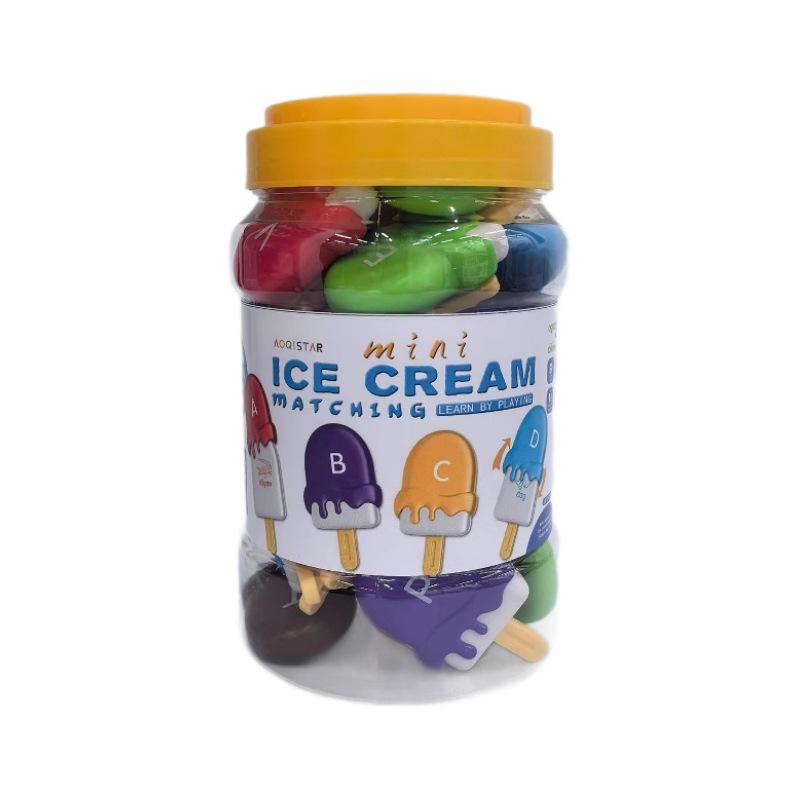 Montessori Ice Cream Letter Matching Toy - Color & Word Recognition for Early Education Kids