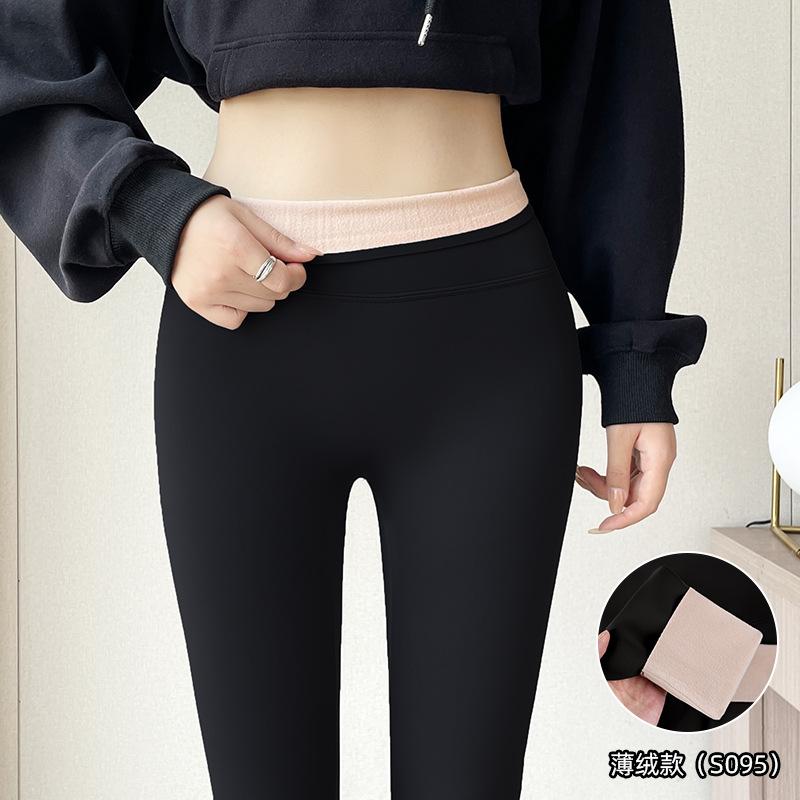 Shark Pants Women Wear Autumn and Winter New Small Belly and Buttocks Large Size Fat Mm Black Velvet Leggings