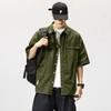 Workwear Short-Sleeved Shirt Men's Short-Sleeved Slim Jacket Summer Men's Casual Jacket Men's Student Shirt