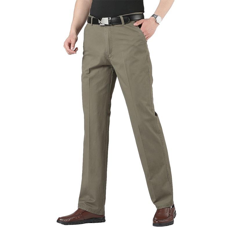 Herren Business Casual Gerade geschnittene Hose Knitterarm atmungsaktiv Formell Büro Alltagshose