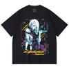Tricou Unisex Bumbac Gros 230 Gsm 100% Bumbac cu Imprimeu Cyberpunk Edgerunners V1 Lucy