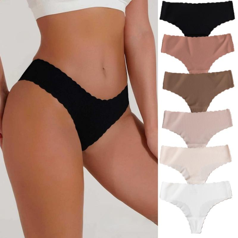 Women S Ice Silk Seamless Breathable Plus Size Underwear With Cotton Gusset