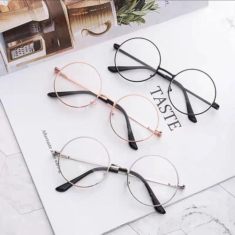 New Women Round Blue Light Blocking Eyeglasses Metal Frame Computer Gaming Reading Eye Protection Glasses