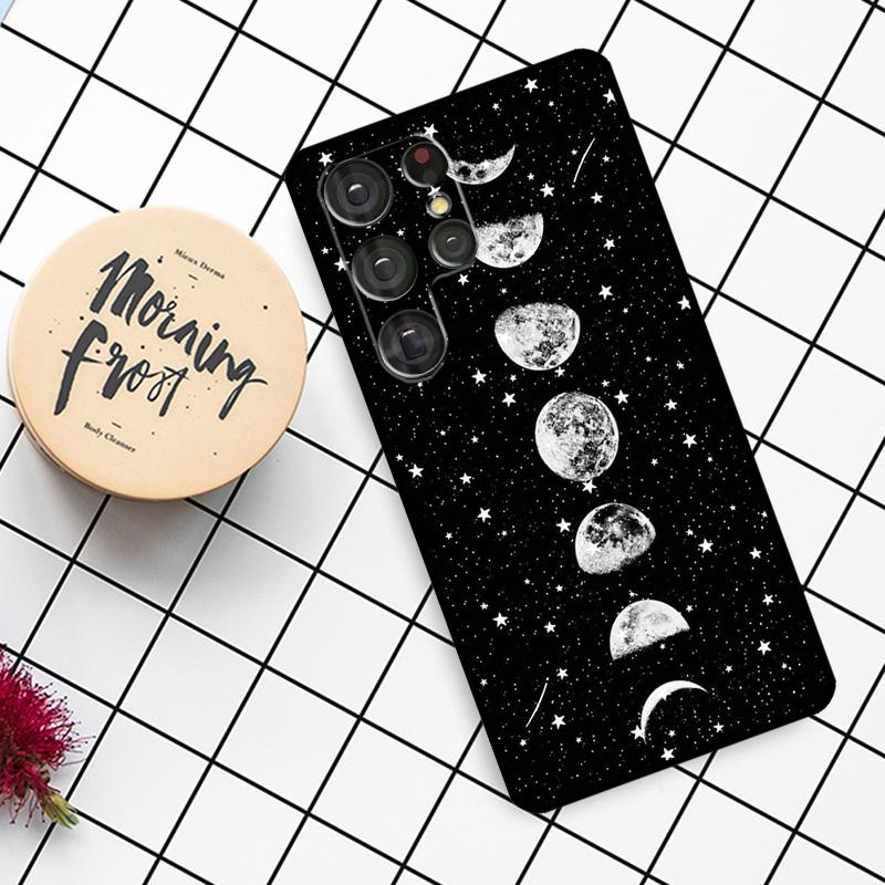 Moon Stars Space Case For Samsung Galaxy S25 Ultra S23 S22 S21 S20 S24 Ultra S9 S10 Plus S25 FE Phone Cover
