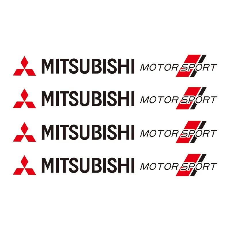 4 Pezzi Stile Logo Auto Impermeabili Fai da Te Adesivi per Carrozzeria Per Mitsubishi Eclipse Lancer Outlander Pajero ASX Colt I200 Delica Triton Ex